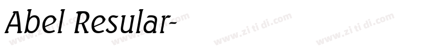 Abel Resular字体转换
